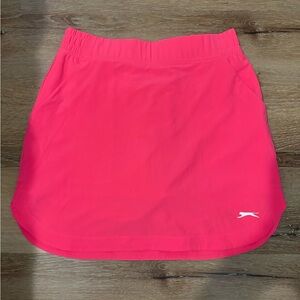 Slazenger Mini Golf Skort with 5” Inseam Built in Spandex Shorts in Hot Pink